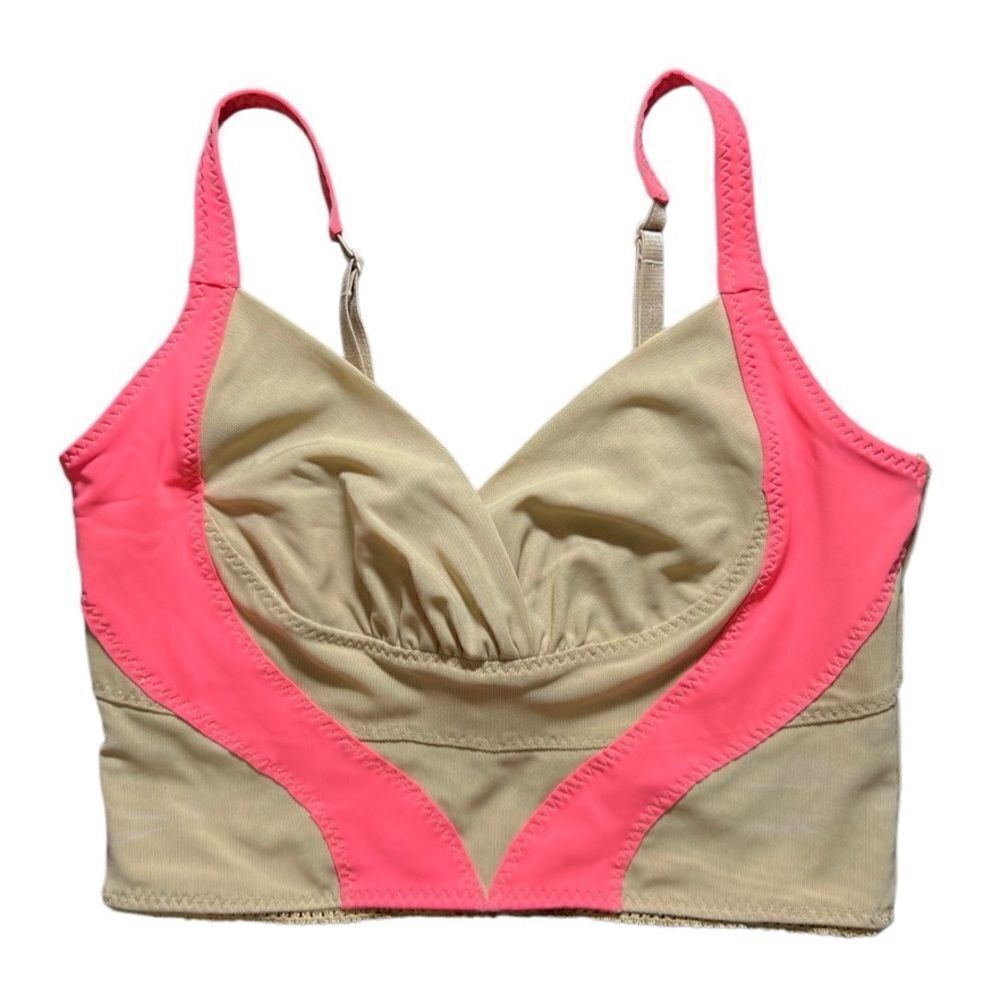 Result Wear Bustier camisole top nude coral semi sheer size medium